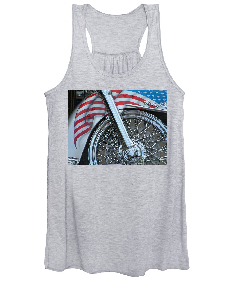 Harley Davidson Women's Tank Top featuring the photograph American Heritage by Thomas Pipia