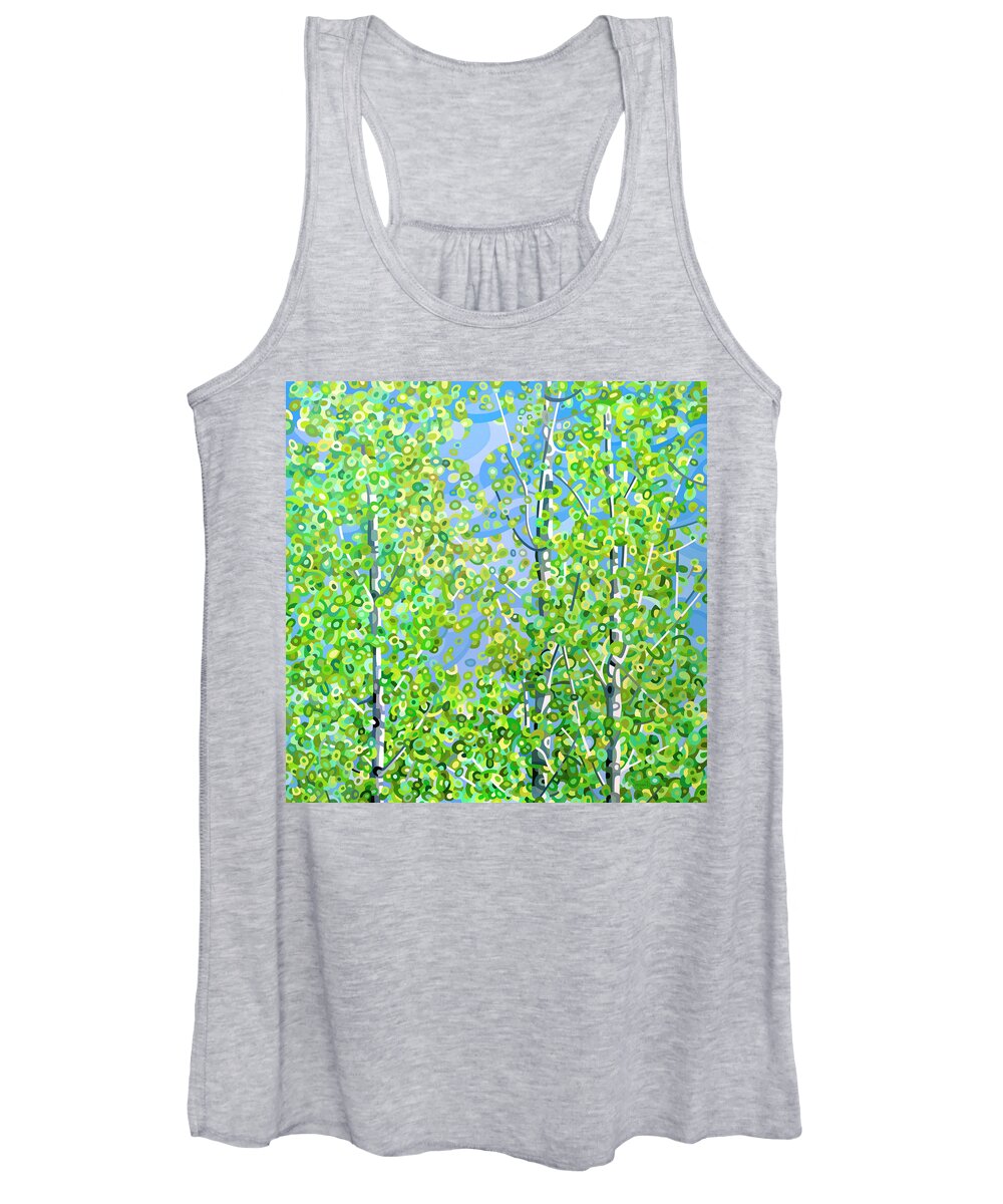 Fine Art Women's Tank Top featuring the painting Among Friends by Mandy Budan