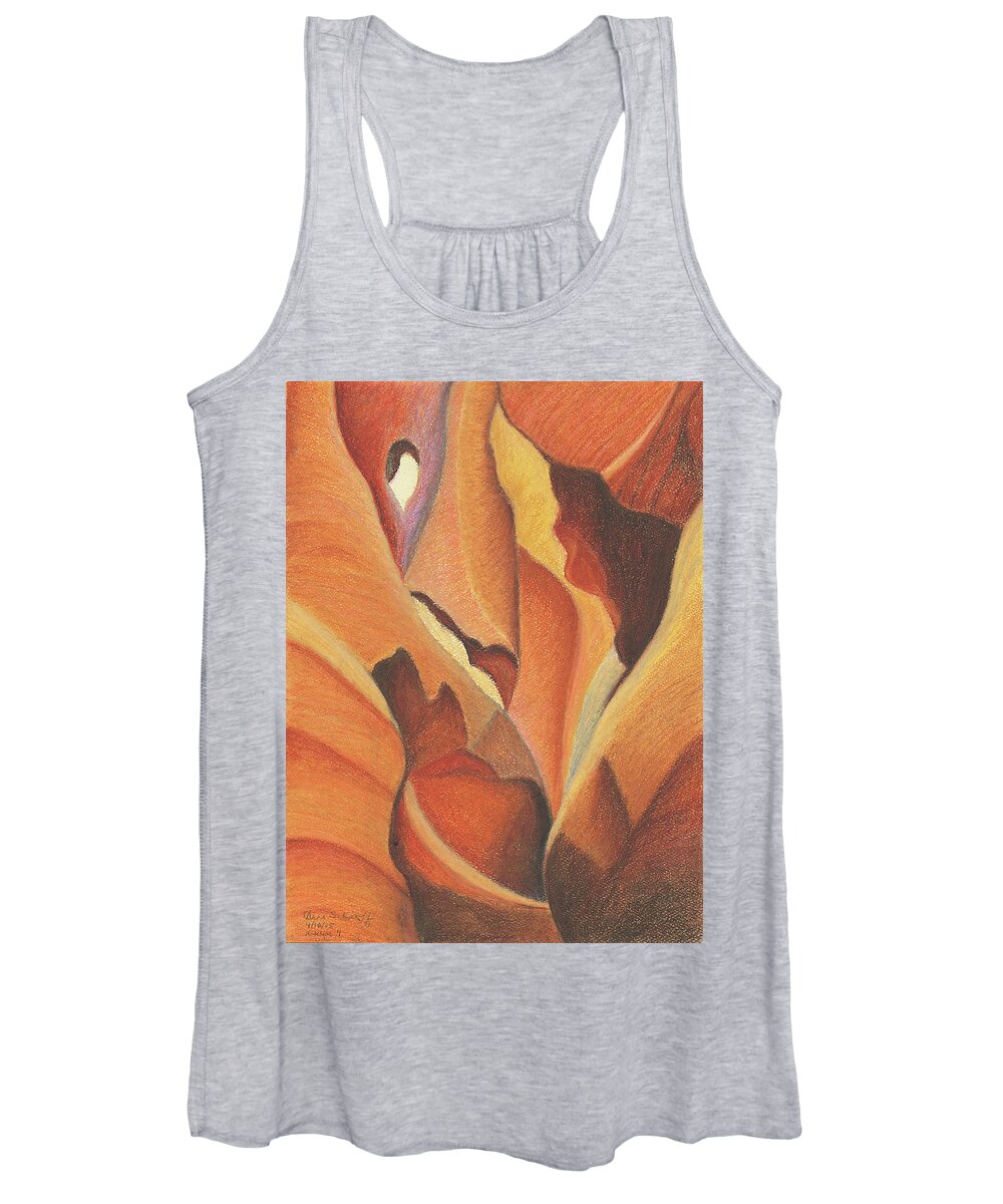 Antelope Canyon Women's Tank Top featuring the pastel Antelope Canyon 4 - For Gloria by Anne Katzeff