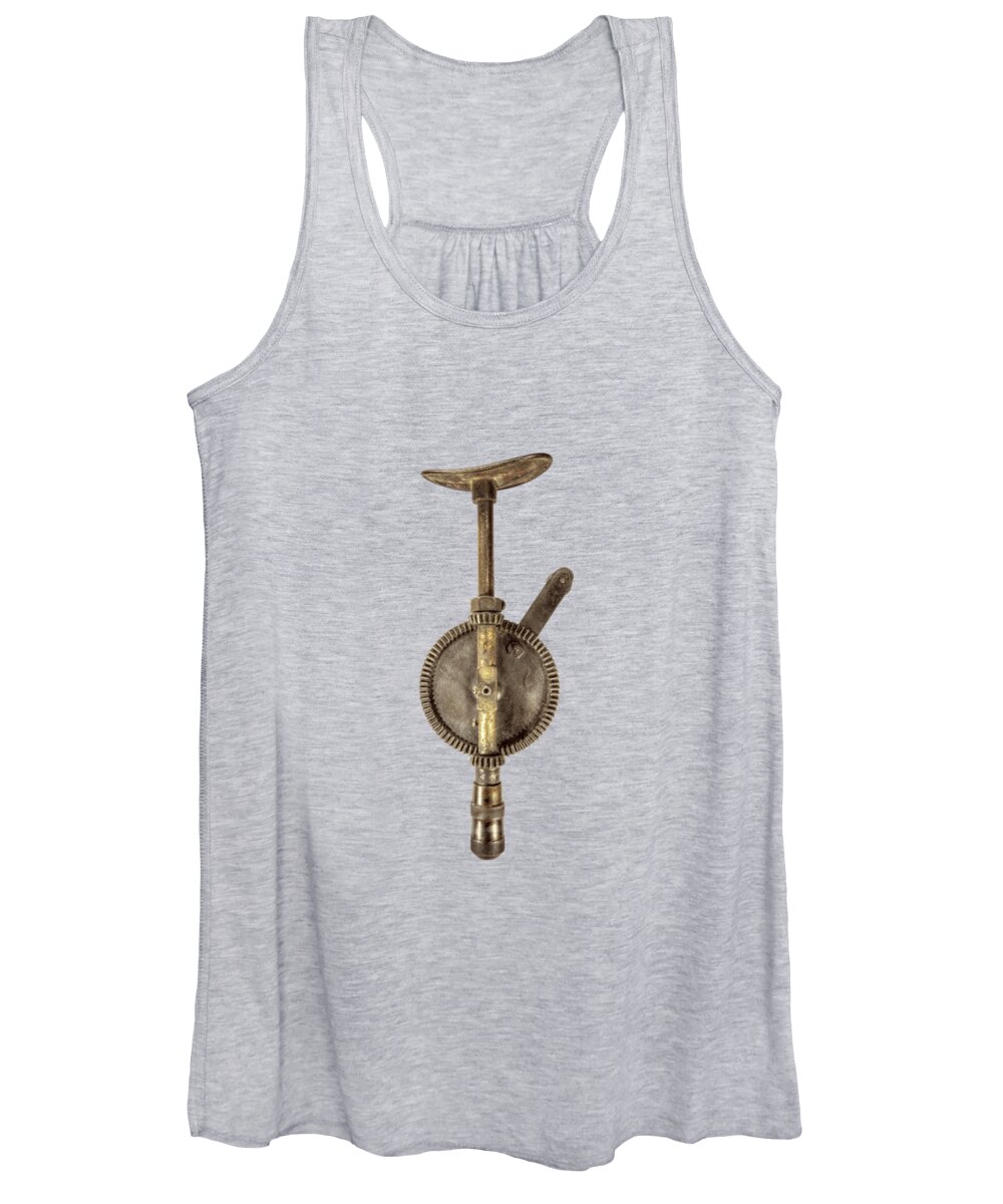Antique Women's Tank Top featuring the photograph Antique Shoulder Drill Backside by YoPedro