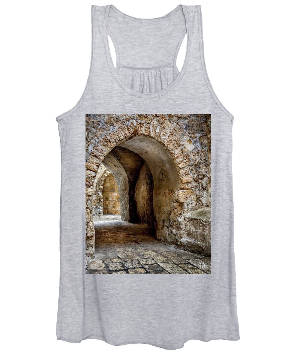 Arched Walkway Women's Tank Top featuring the photograph Arched Walkway by Endre Balogh