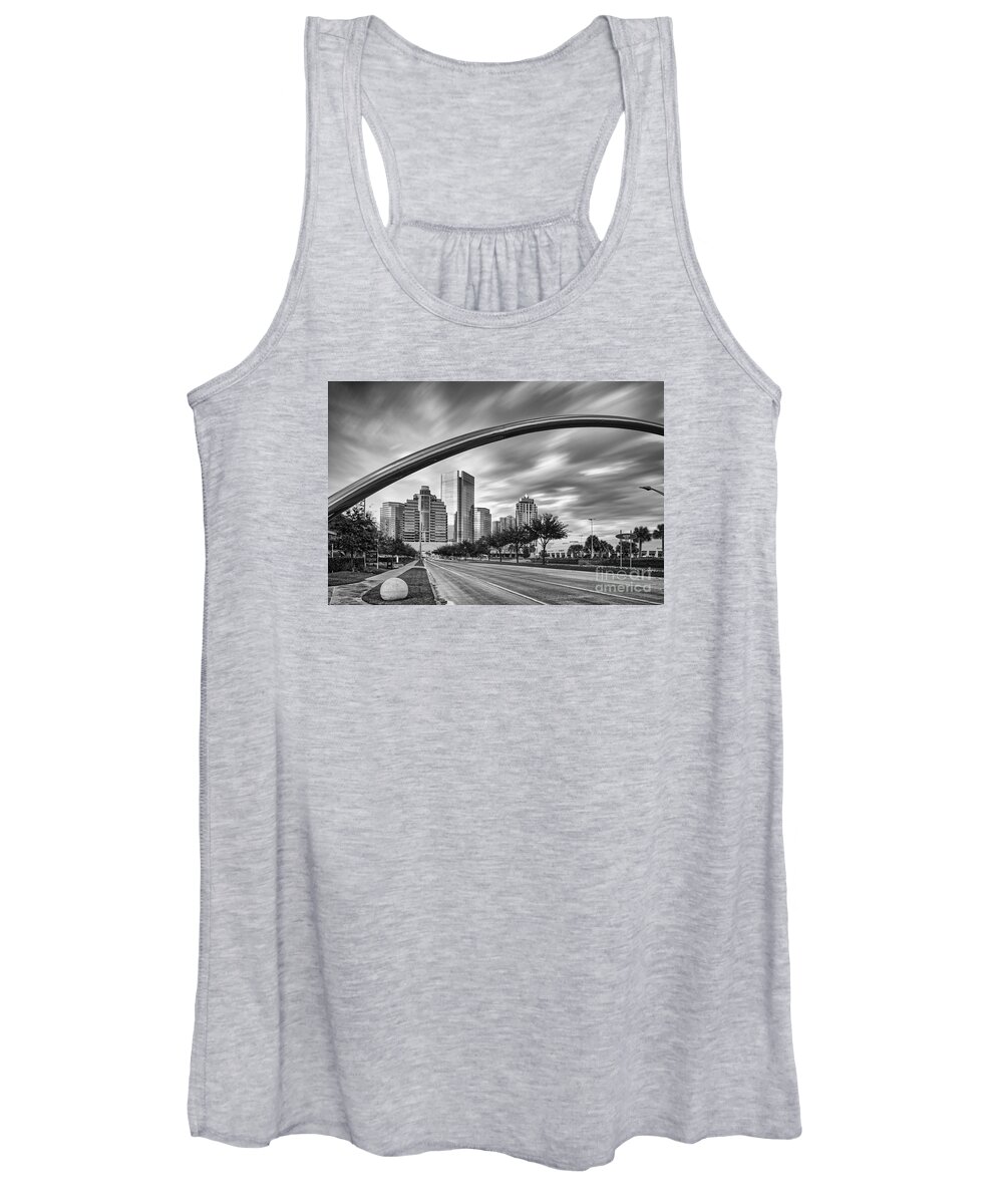 Uptown Houston Women's Tank Top featuring the photograph Architectural Photograph of Post Oak Boulevard at Uptown Houston - Texas by Silvio Ligutti