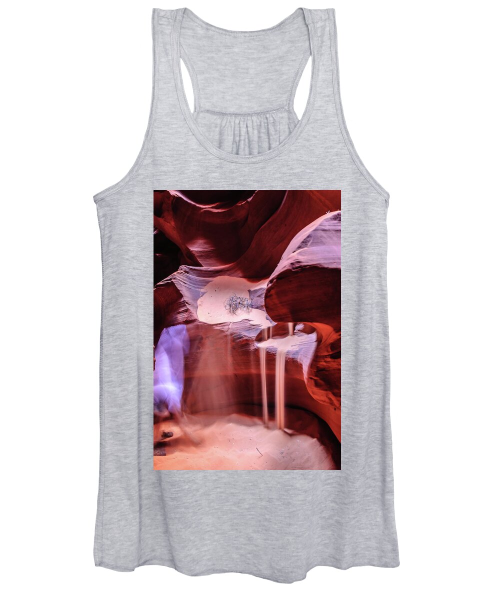 Antelope Canyon Women's Tank Top featuring the photograph Art from Antelope Canyon by Louis Dallara