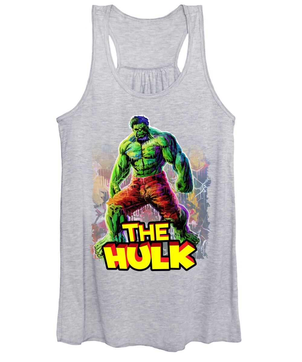 Torn Women's Tank Top featuring the painting The Incredible Hulk by Anthony Mwangi