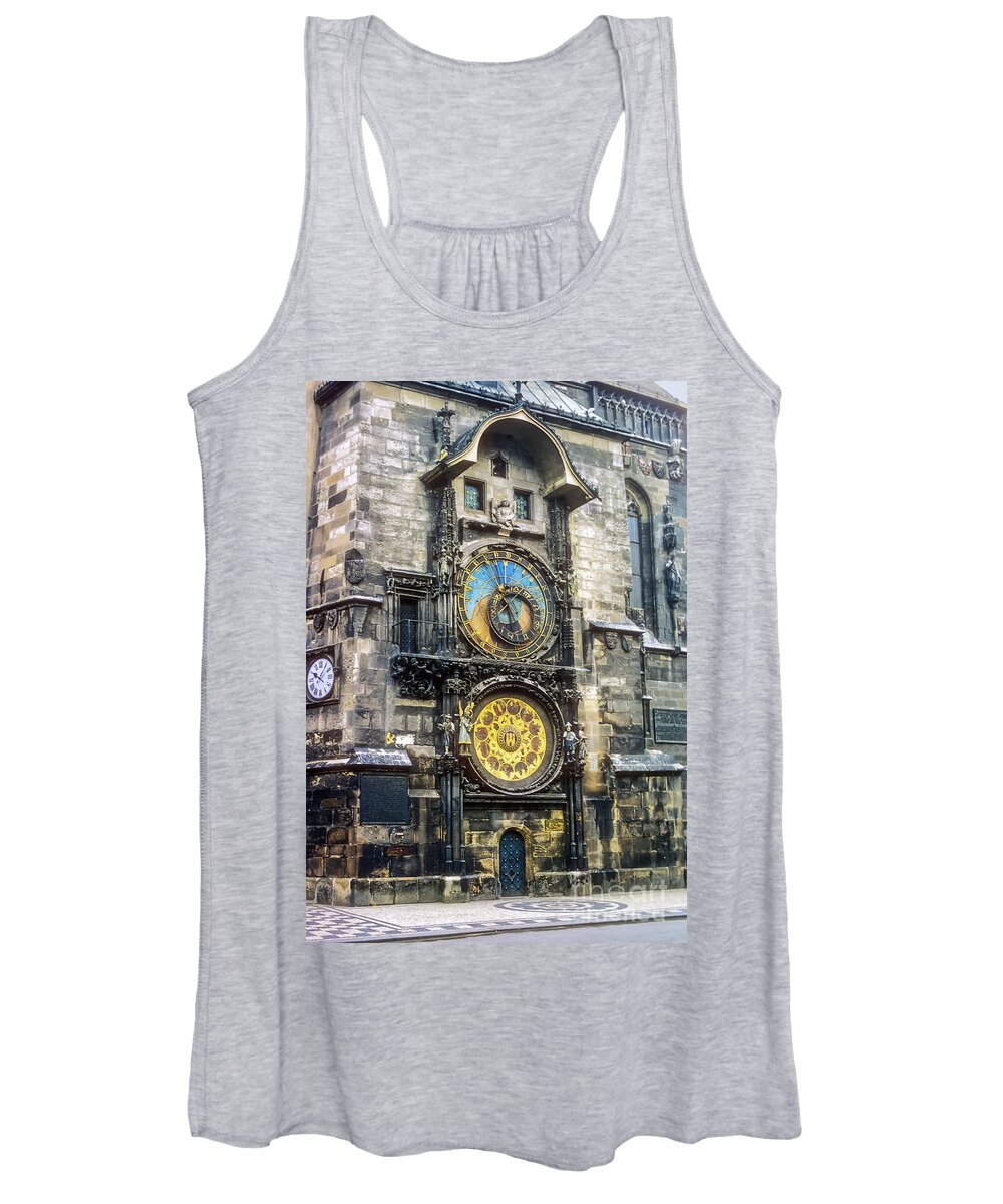 Astronomical Clock Women's Tank Top featuring the photograph Astronomical Clock by Bob Phillips