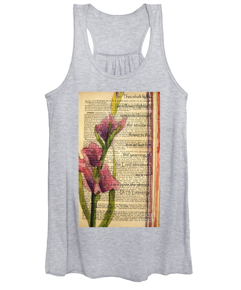 Pink Women's Tank Top featuring the painting At Last In the Sun by Maria Hunt