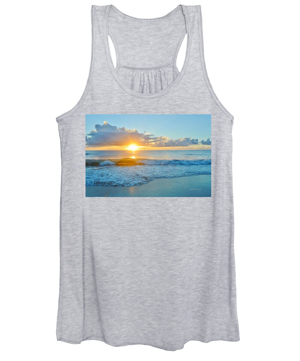Obx Sunrise Women's Tank Top featuring the photograph August 12 Nags Head, NC by Barbara Ann Bell
