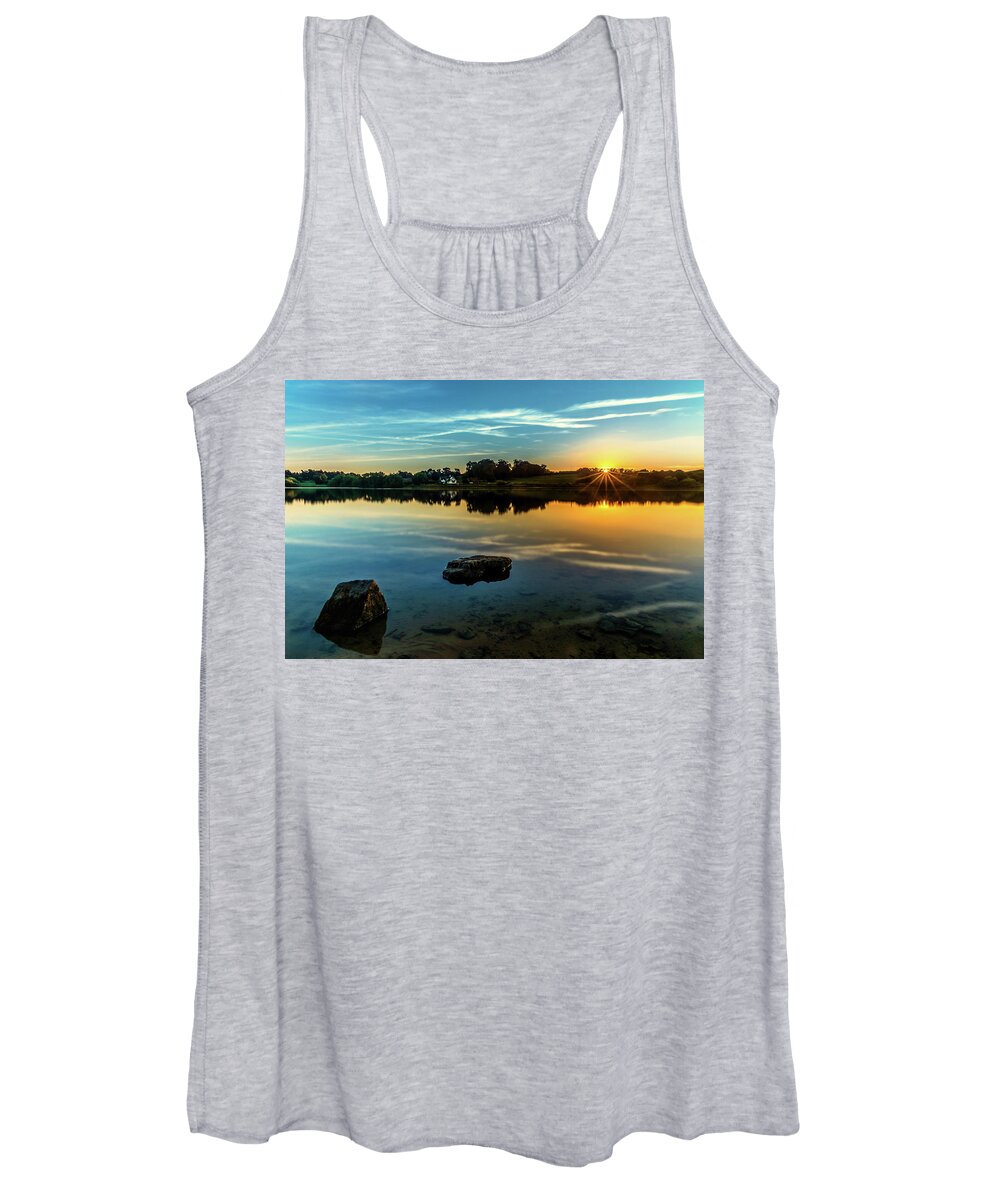 Sunset Women's Tank Top featuring the photograph August Sunset by Nick Bywater