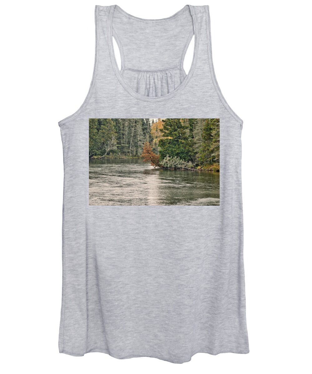 Ausable Women's Tank Top featuring the photograph AuSable river 9899 by Michael Peychich