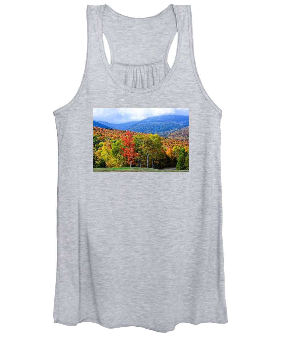 Autumn Women's Tank Top featuring the photograph Autumn White Mountains NH by Michael Hubley