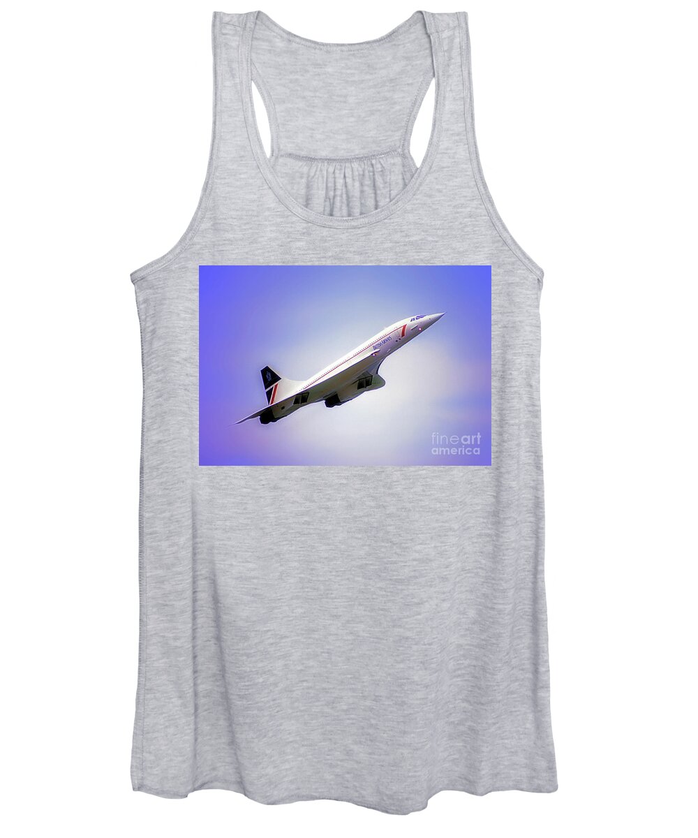 Bac Women's Tank Top featuring the photograph BAC Concorde by Tom Jelen