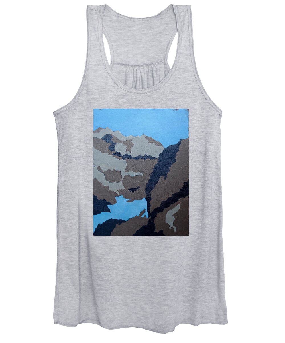 Barker Dam Women's Tank Top featuring the painting Barker Dam Abstract by Richard Willson