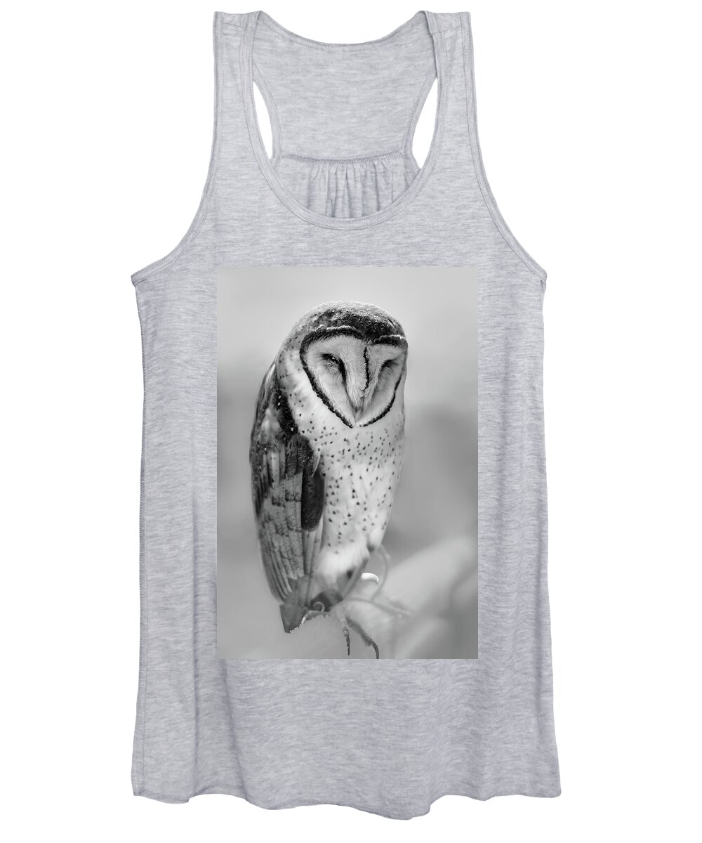 Nature Women's Tank Top featuring the photograph Barn Owl II by Robert Mitchell