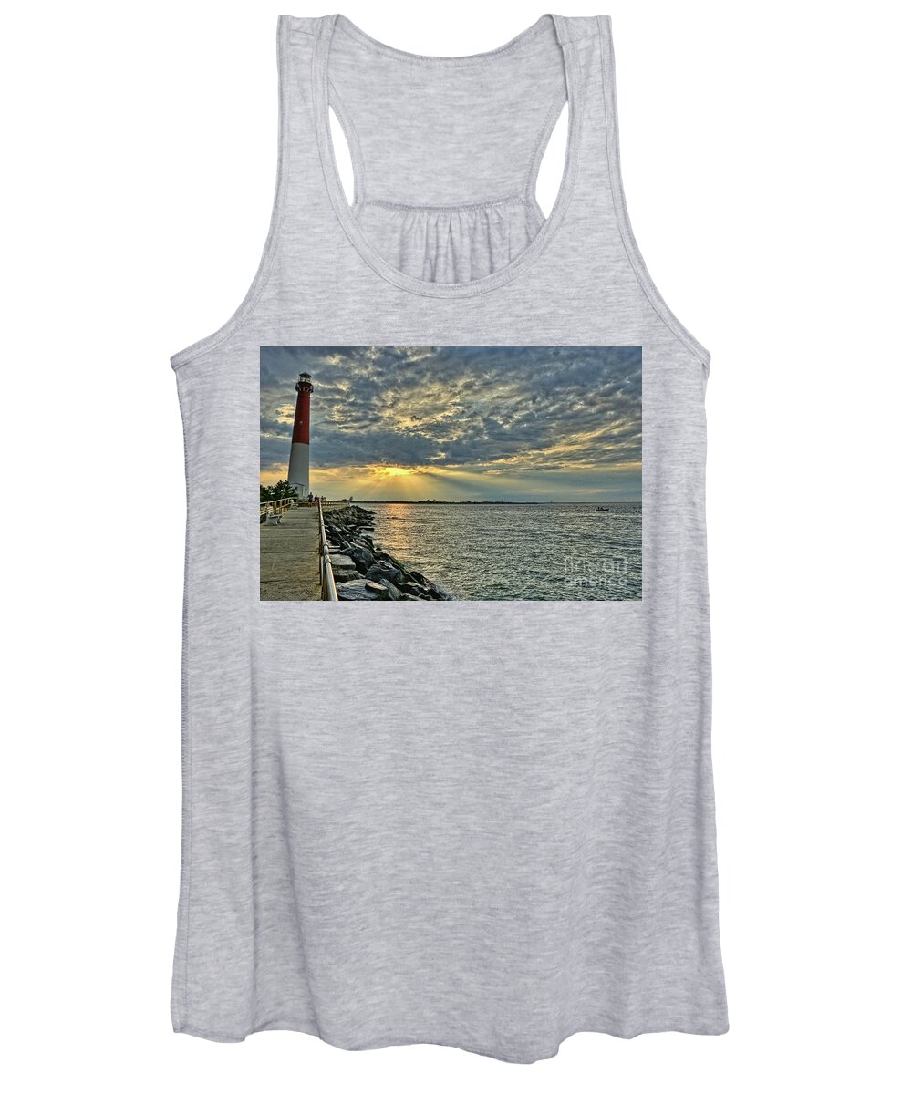 Barnegat Lighthouse Women's Tank Top featuring the photograph Barneget Lighthouse New Jersey by Jeff Breiman