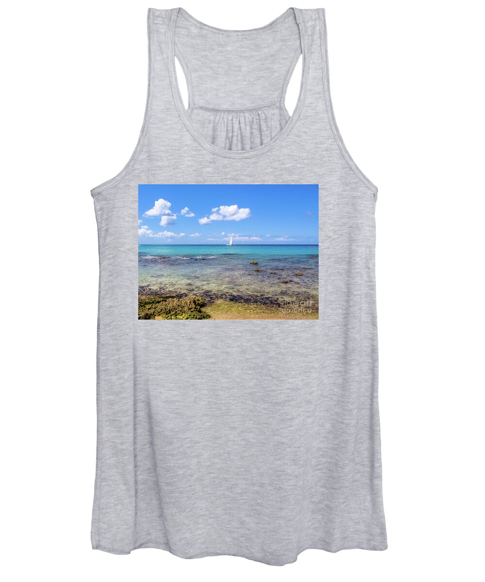 Dominican Republic Women's Tank Top featuring the photograph Bayahibe coral reef by Benny Marty