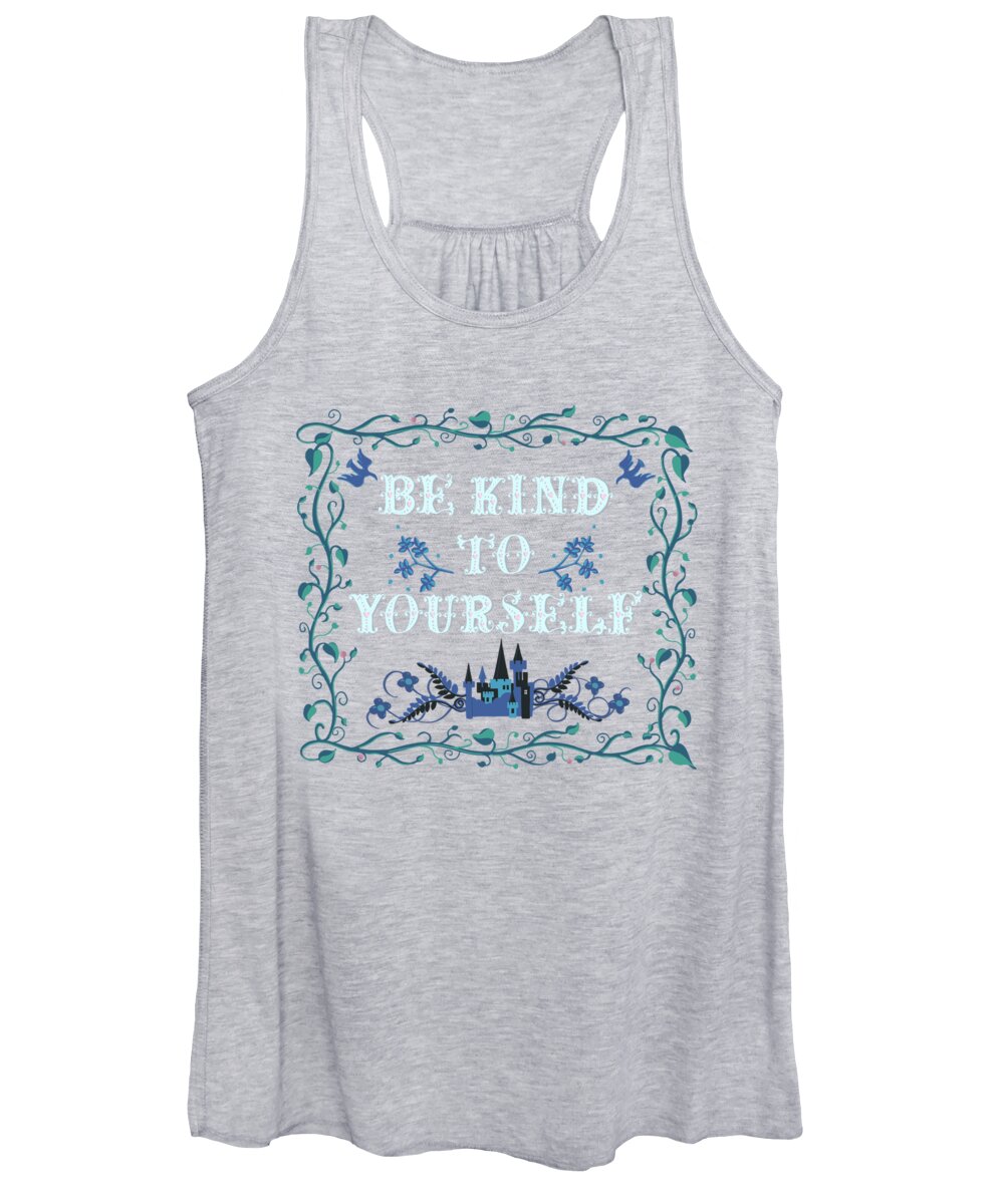  Fairytale Women's Tank Top featuring the painting Be Kind To Yourself Fairytale Sign by Little Bunny Sunshine