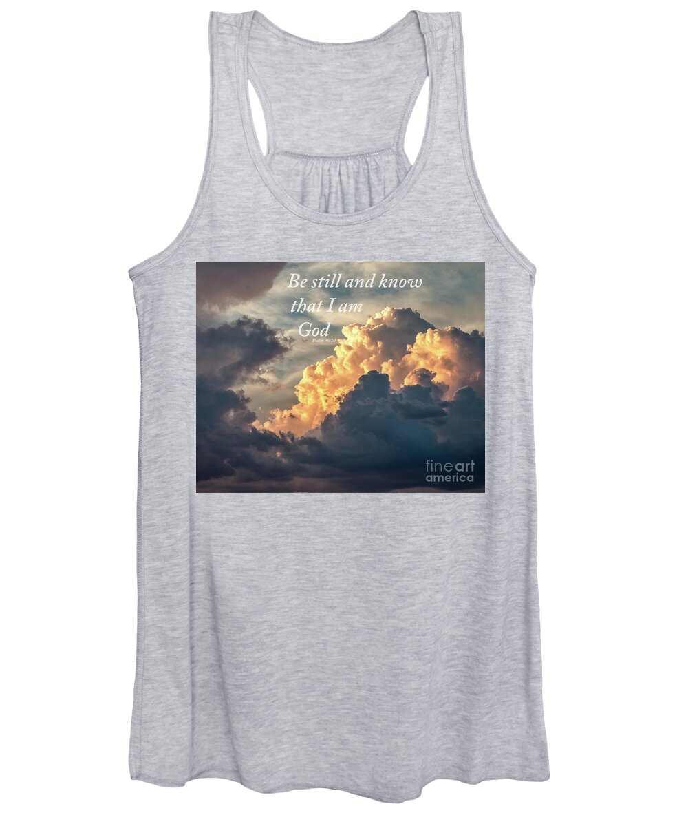Sky Women's Tank Top featuring the digital art Be Still And Know by Kirt Tisdale