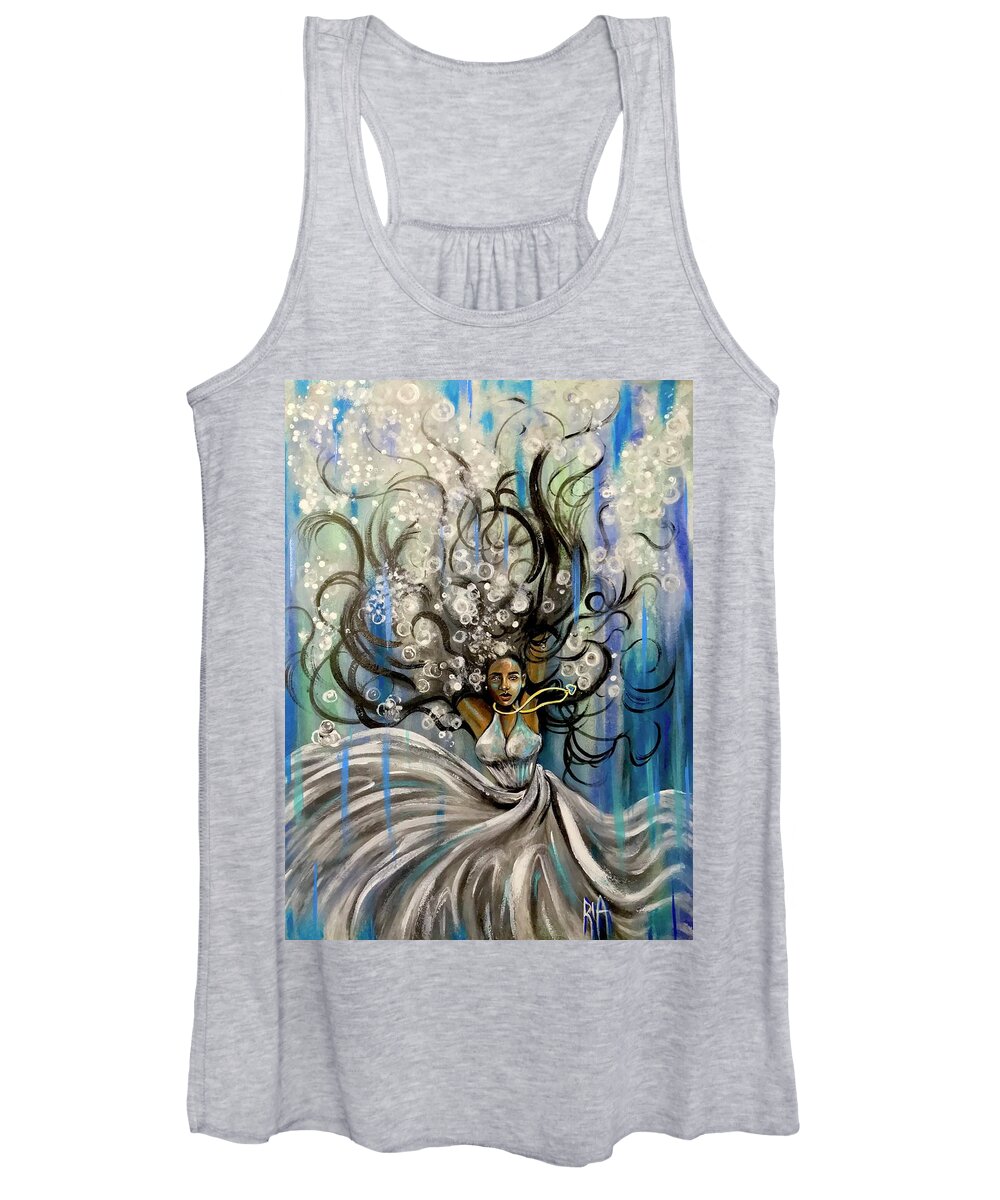Artist_ria Women's Tank Top featuring the painting Beautiful Struggle by Artist RiA