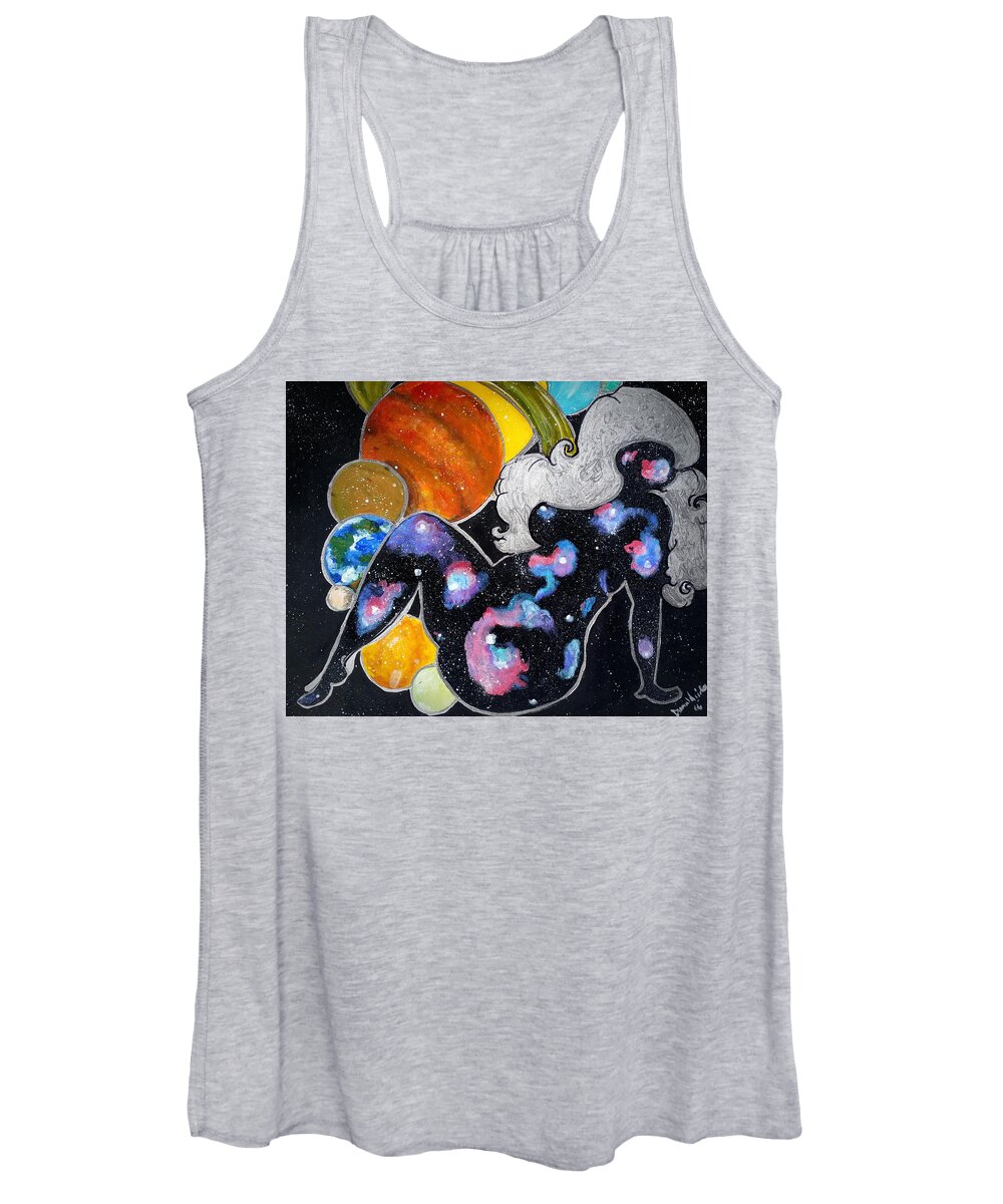  Curvy Women Women's Tank Top featuring the painting Beauty out of this WORLD by Diamin Nicole