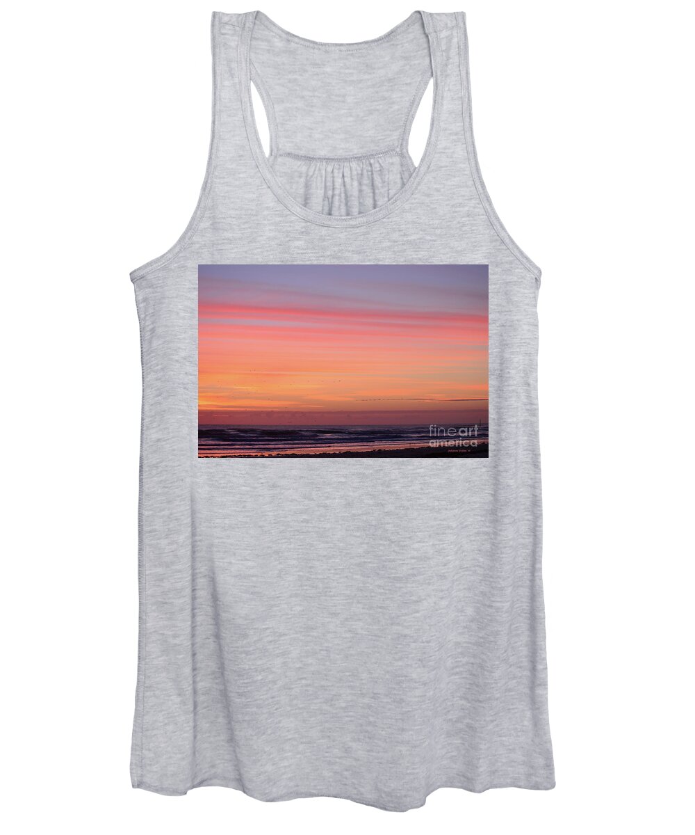 Photography Women's Tank Top featuring the photograph Before sunrise with birds 11-4-16 by Julianne Felton