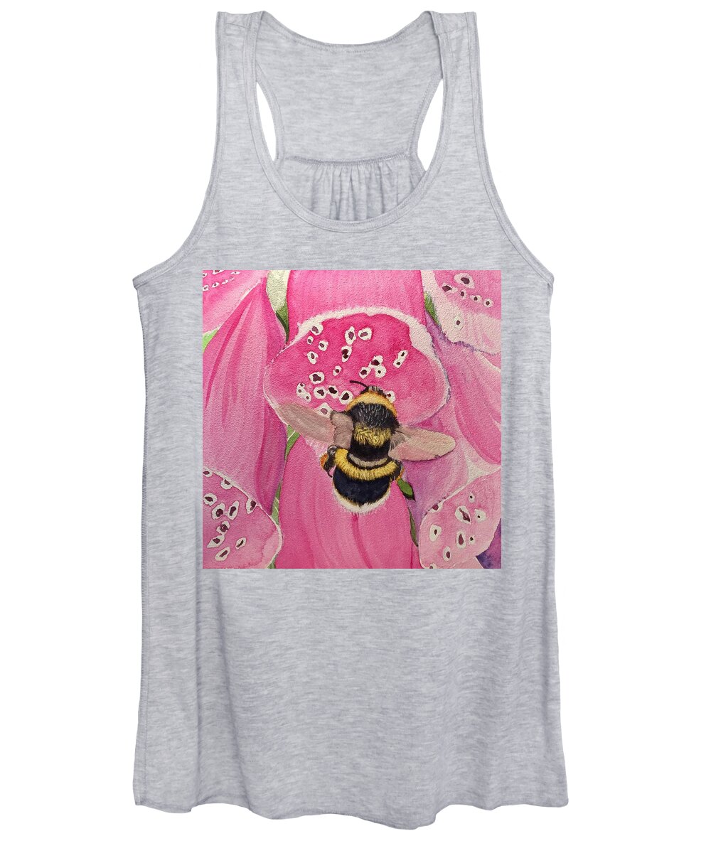 Bee Women's Tank Top featuring the painting Bell Ringer by Sonja Jones
