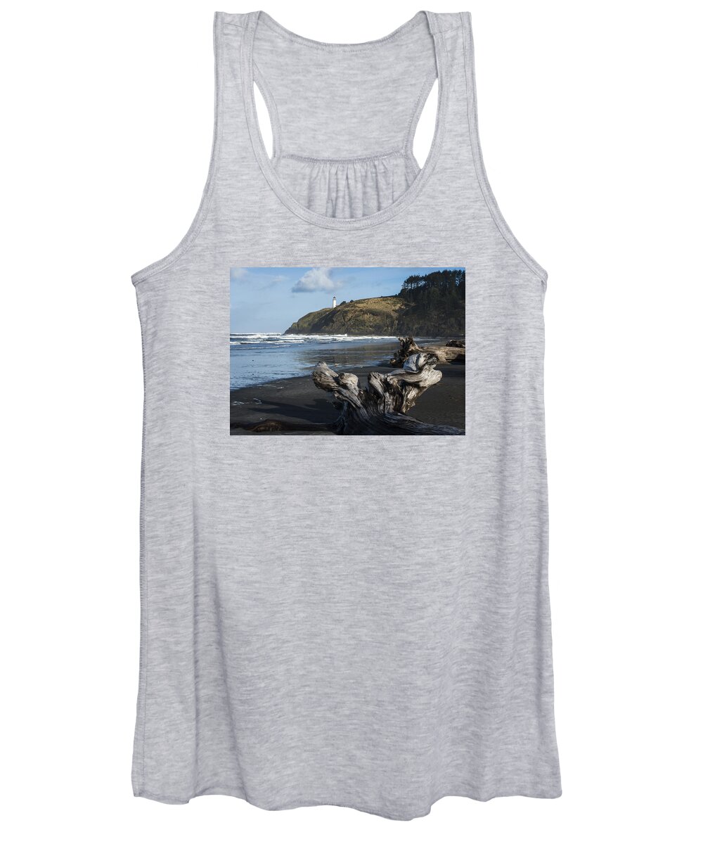 Beaches Women's Tank Top featuring the photograph Benson Beach and North Head by Robert Potts