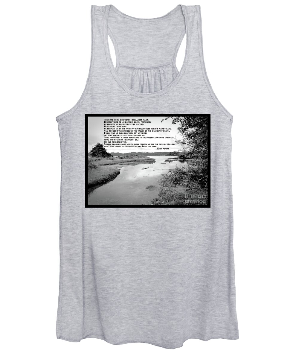 Beside Still Waters Women's Tank Top featuring the photograph Beside Still Waters by Two Hivelys