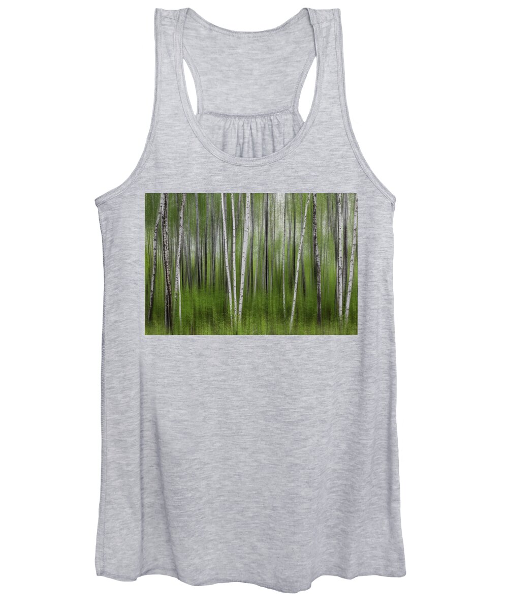 Trees Women's Tank Top featuring the photograph Birch Tree Forest #5 by Patti Deters