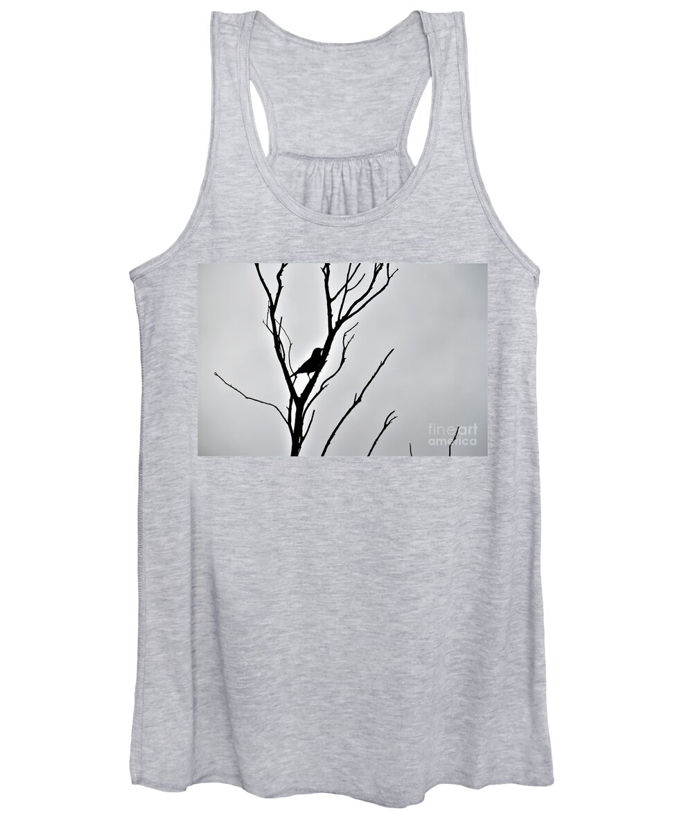 Lone Women's Tank Top featuring the photograph Bird Silhouette by Tracey Lee Cassin