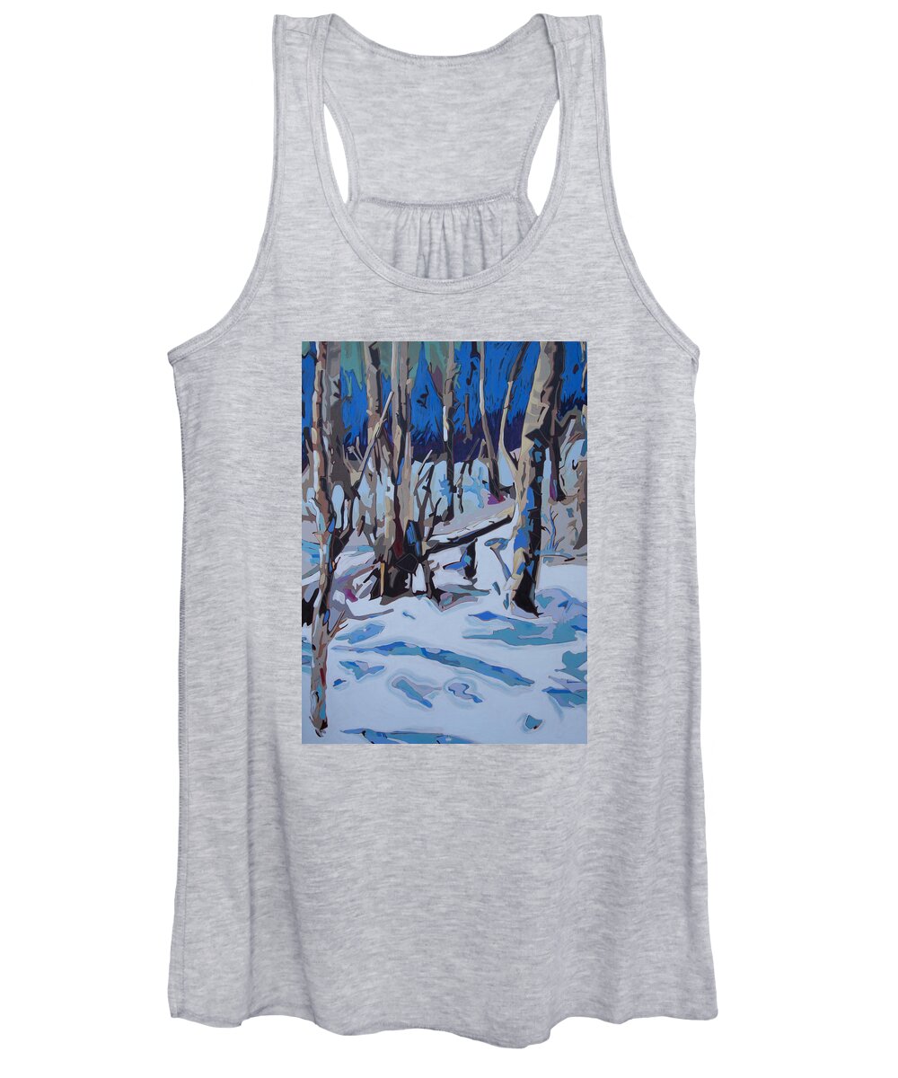 Marine Paintings Women's Tank Top featuring the painting Birds Hill 6042.5 by Rob Owen