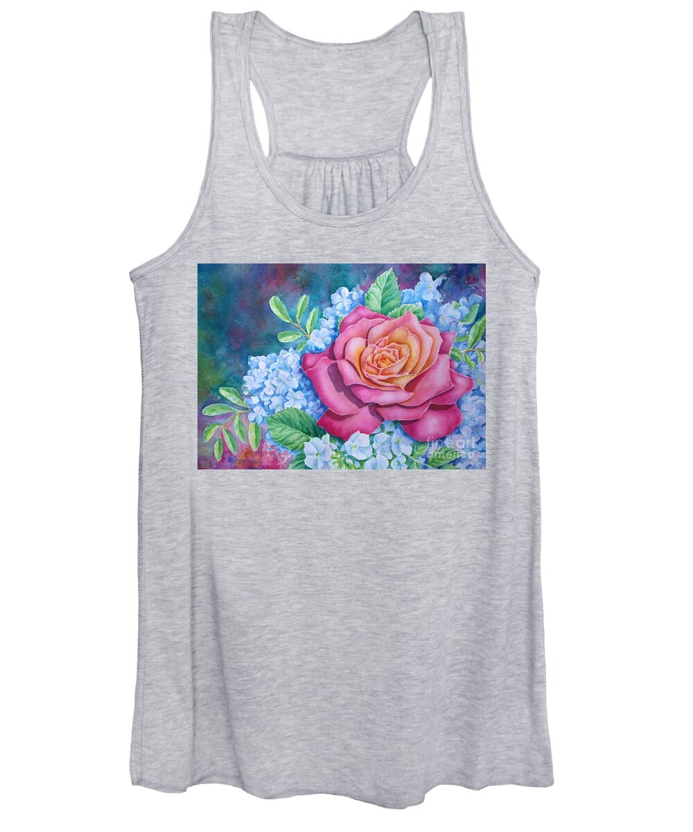 Rose Women's Tank Top featuring the painting Birthday Bouquet by Petra Burgmann