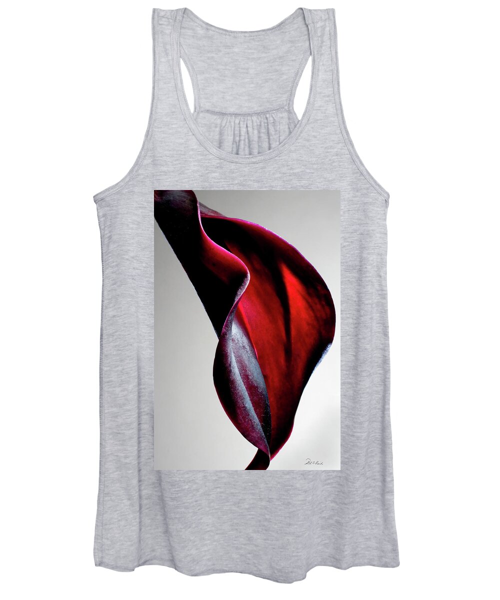 Calla Lily Women's Tank Top featuring the photograph Black Calla Lily by Frederic A Reinecke