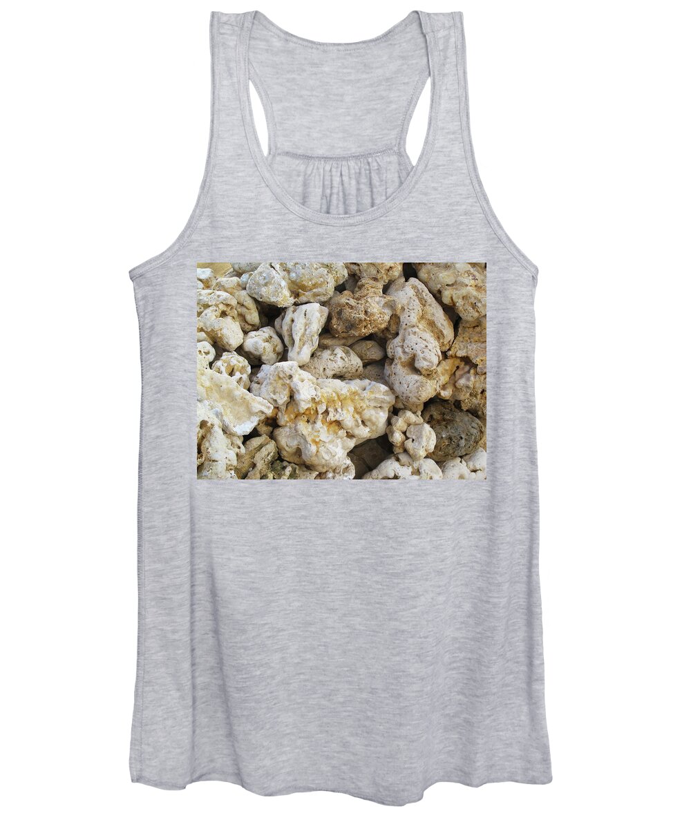 Flagged Women's Tank Top featuring the photograph Bleached Coral by Kathy Corday