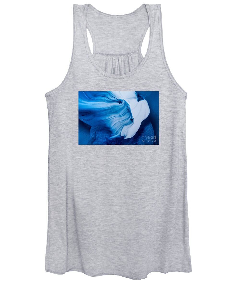 Abstract Women's Tank Top featuring the painting Blue Lagoon by Patti Schulze