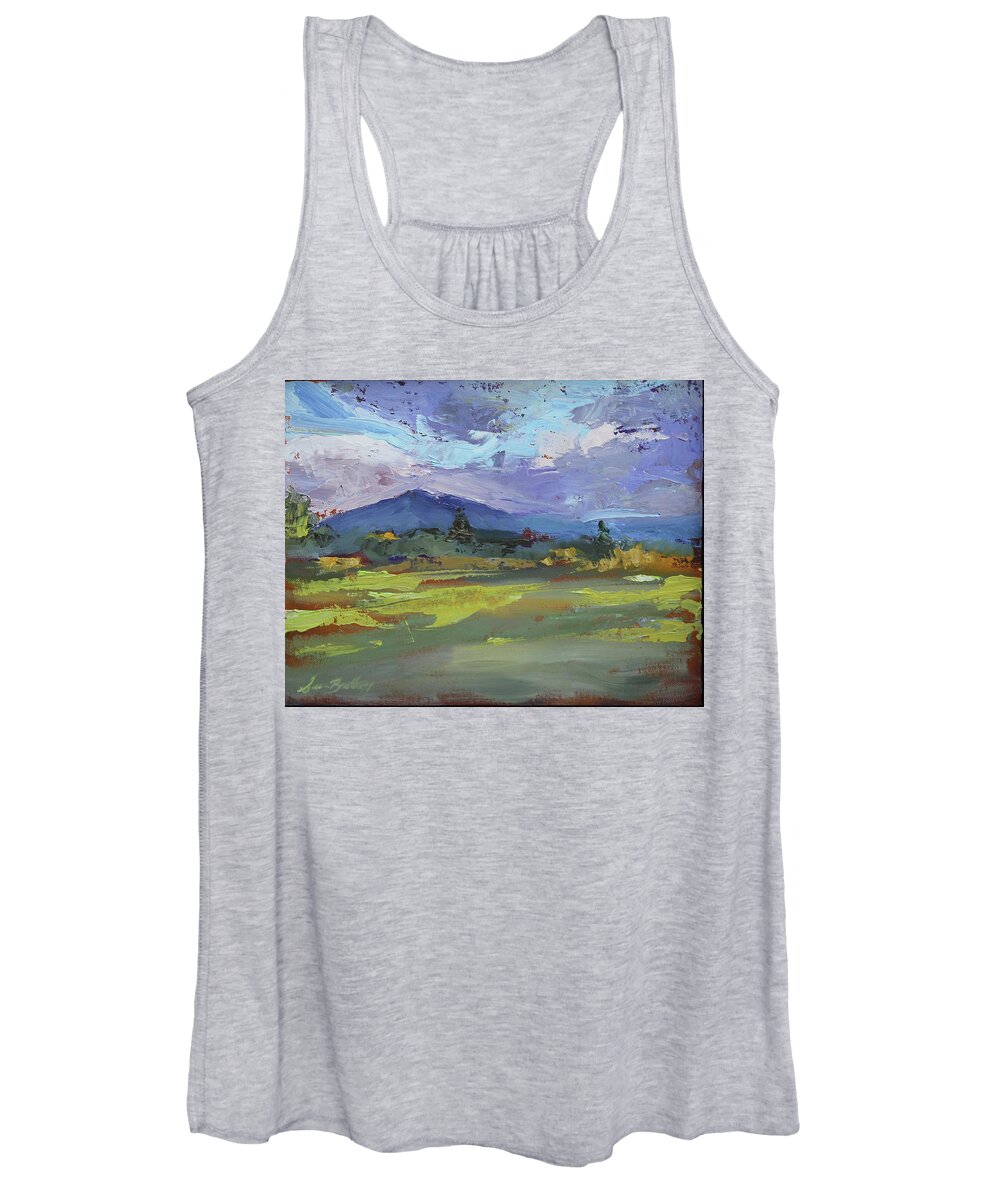 Mountains Women's Tank Top featuring the painting Blue Ridge Parkway Lookout by Susan Bradbury