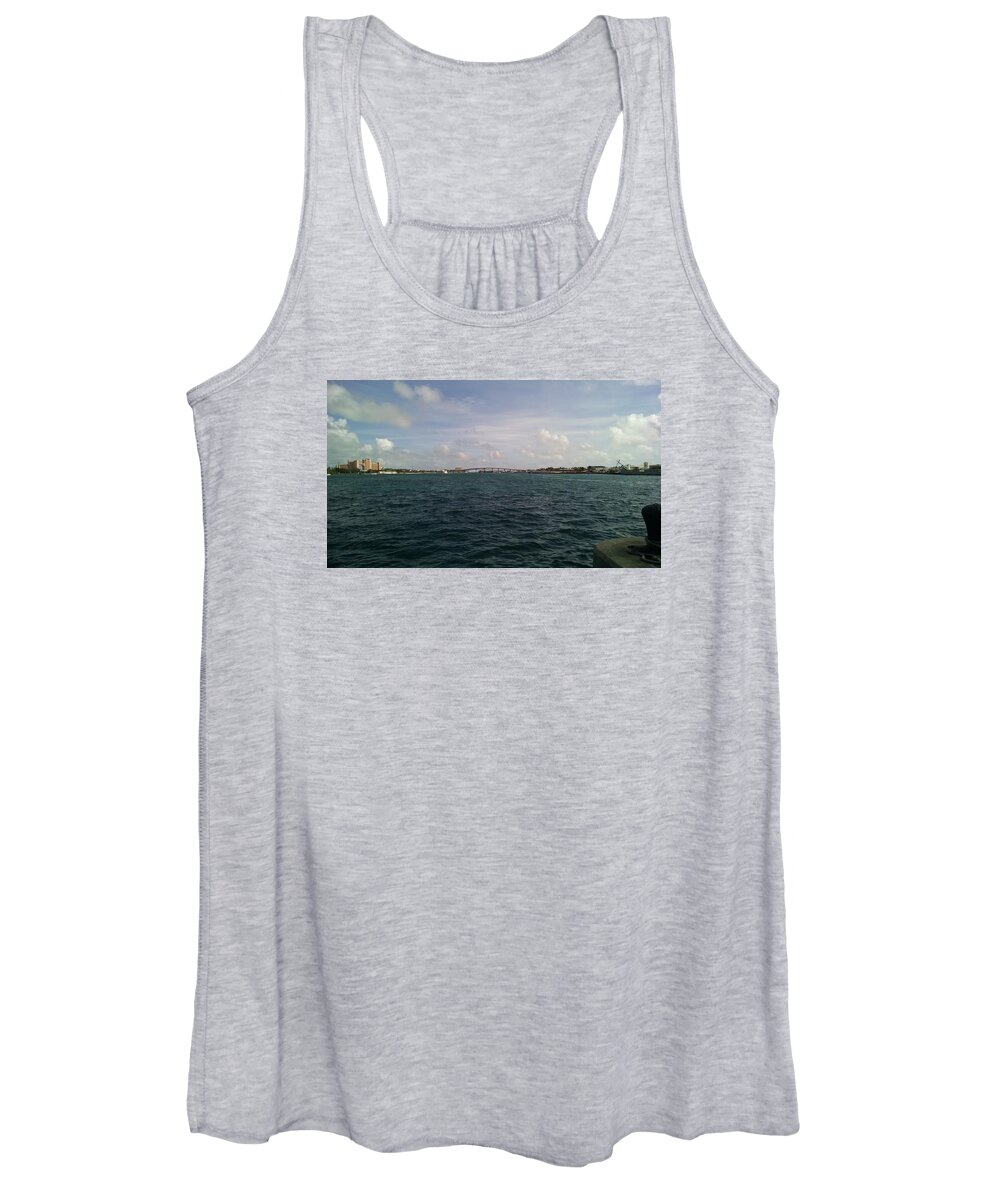  Women's Tank Top featuring the photograph Blue Water by Rebecca Lucius