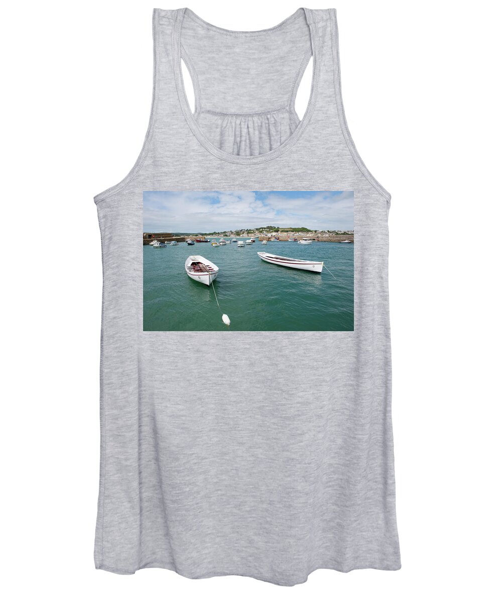 Helen Northcott Women's Tank Top featuring the photograph Boats in Habour by Helen Jackson