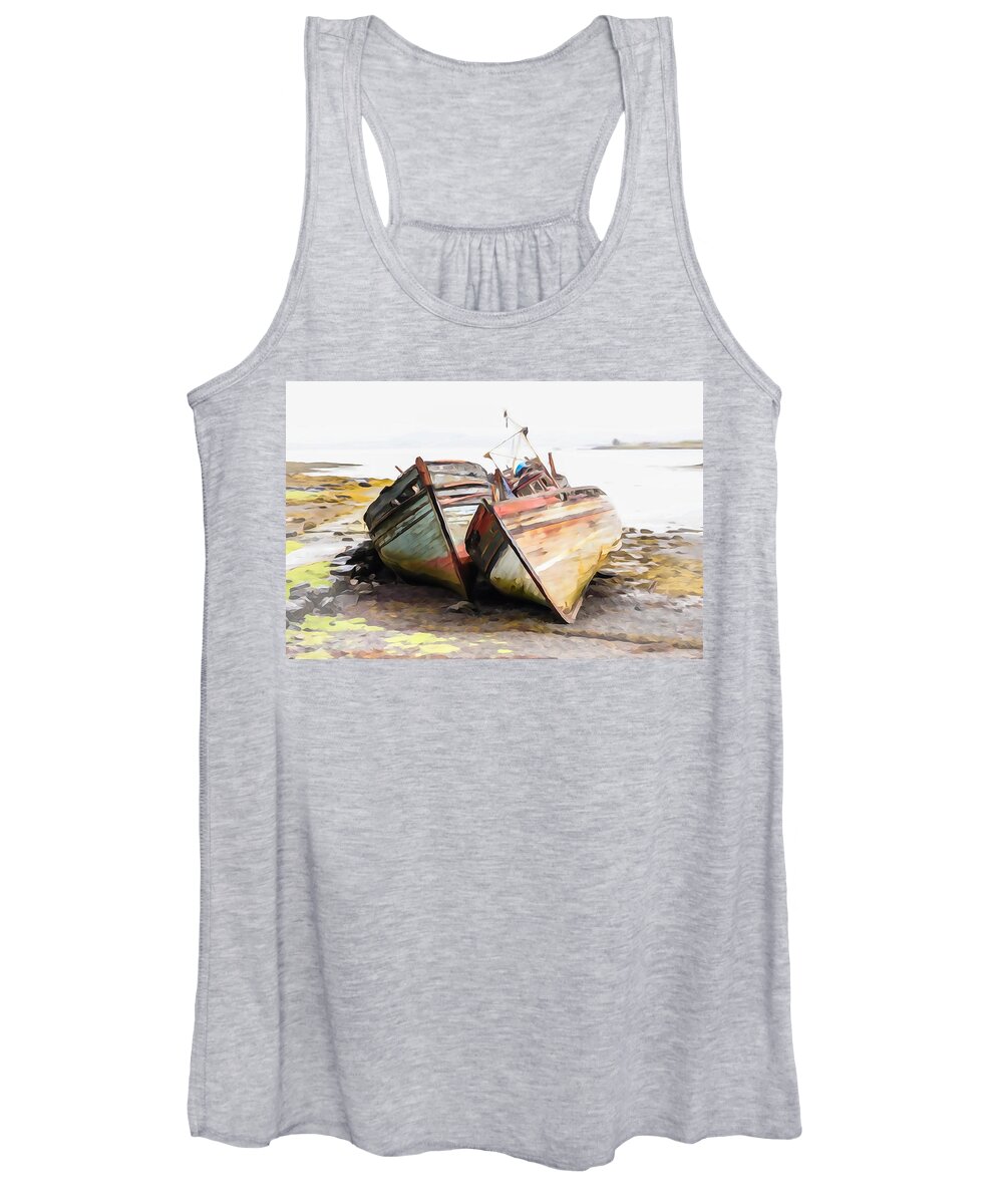 Boat Women's Tank Top featuring the photograph Boats Isle of Mull 5 by Tom and Pat Cory
