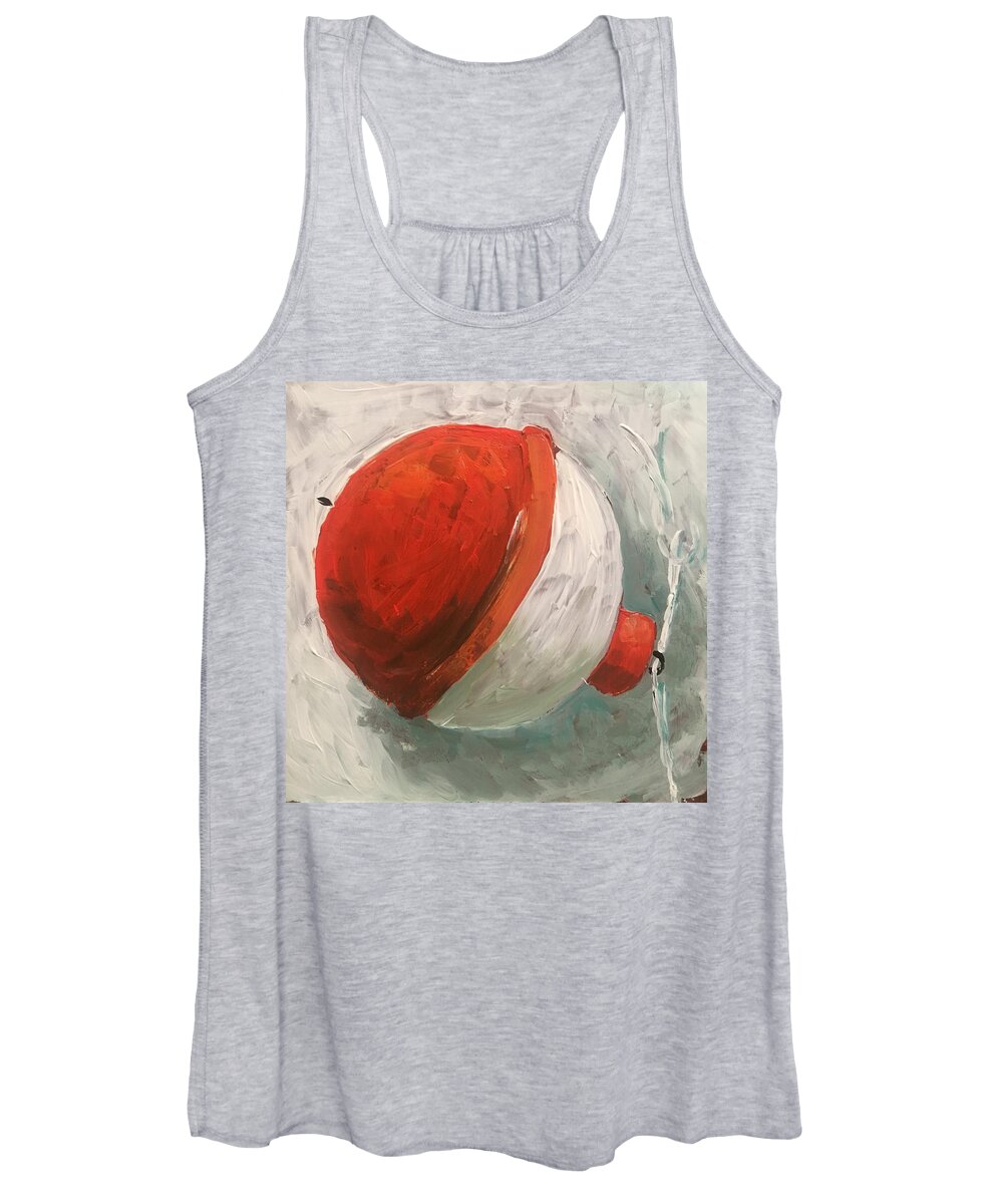 Red Women's Tank Top featuring the painting Bobber by Susan Elizabeth Jones