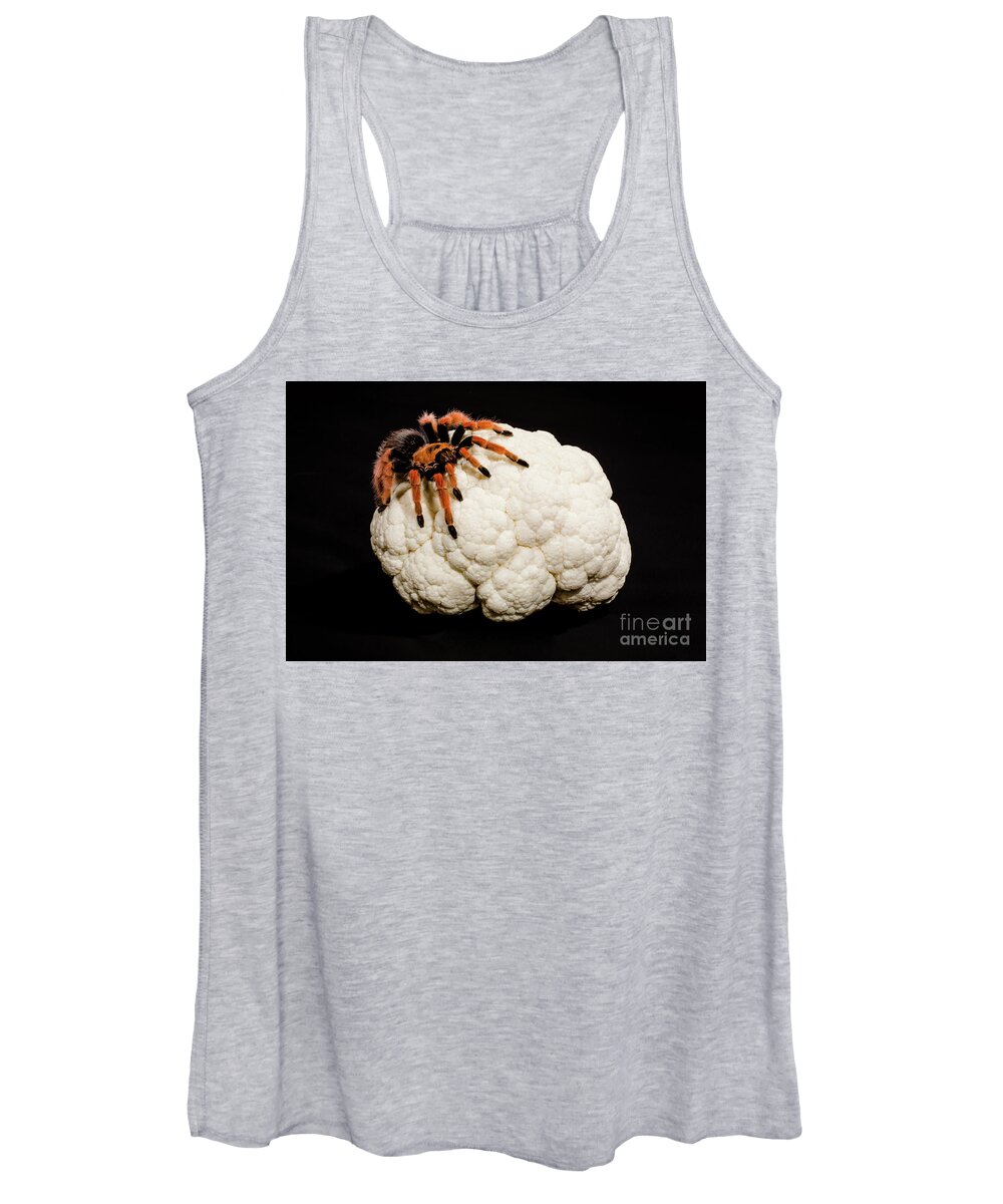 Black Women's Tank Top featuring the photograph Brain cancer by Benny Marty