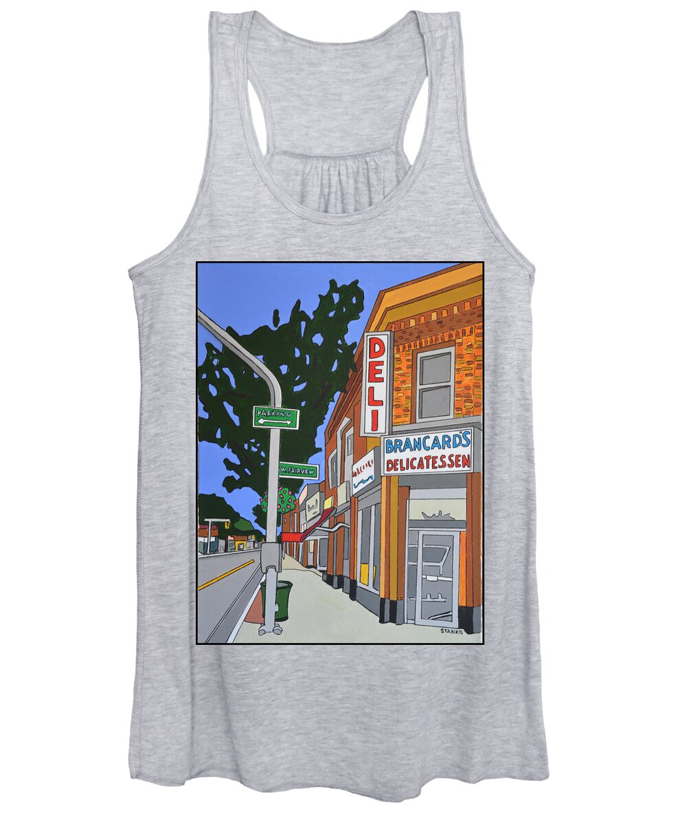 Valley Stream Women's Tank Top featuring the painting Brancards by Mike Stanko