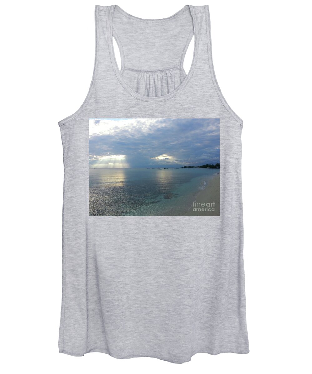 Sunset Women's Tank Top featuring the photograph Break Through by Jerome Wilson