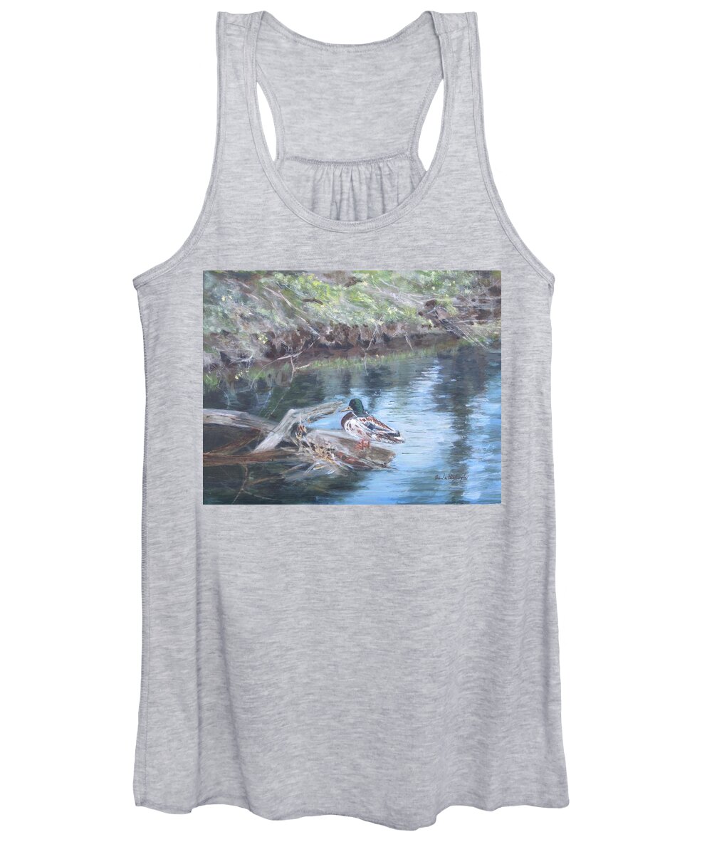 Acrylic Women's Tank Top featuring the painting Break Time by Paula Pagliughi