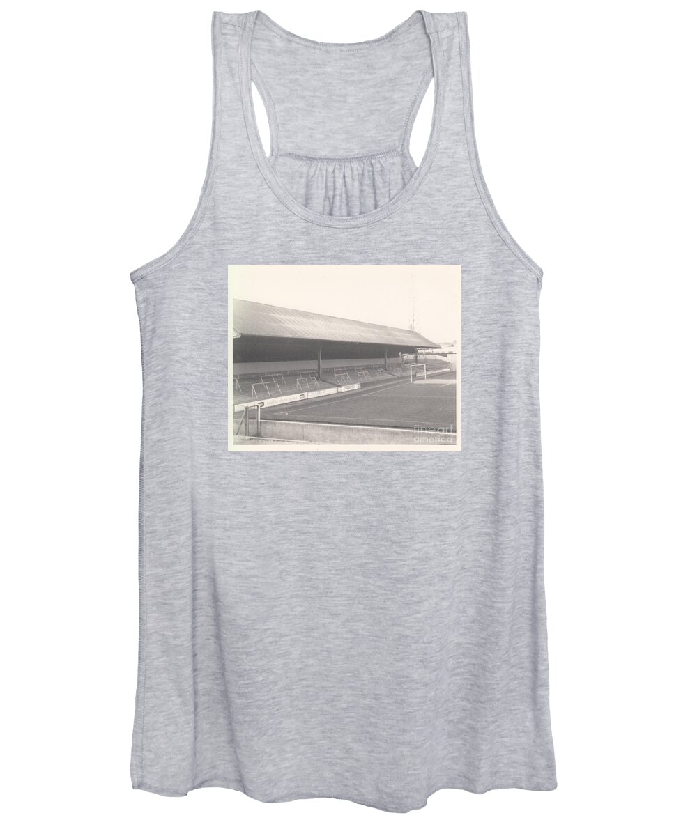 Women's Tank Top featuring the photograph Brighton - Goldstone Ground - South Stand - 1960s by Legendary Football Grounds