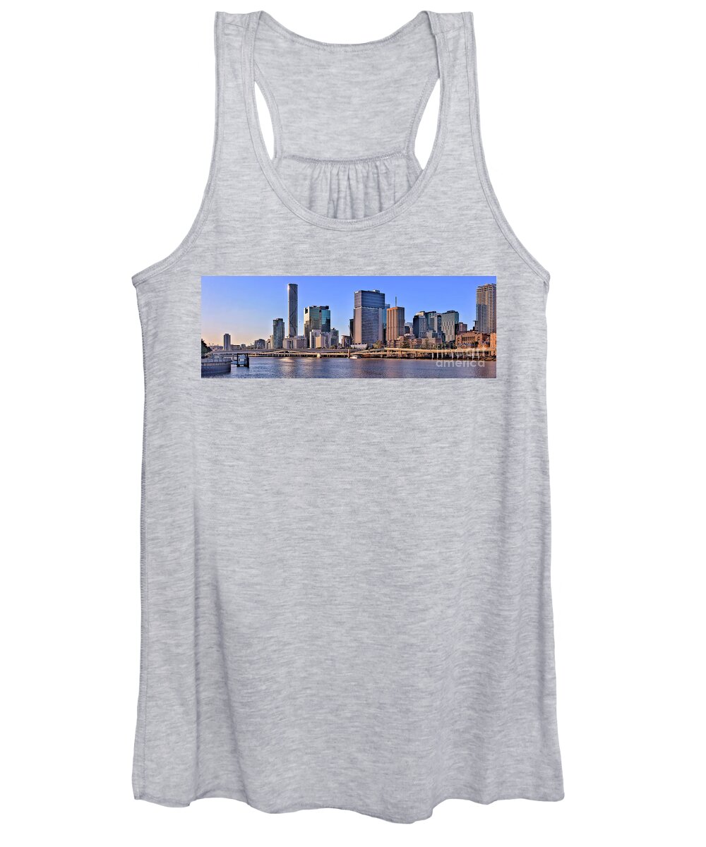 Australia Women's Tank Top featuring the photograph Brisbane river in the afternoon by Agnes Caruso