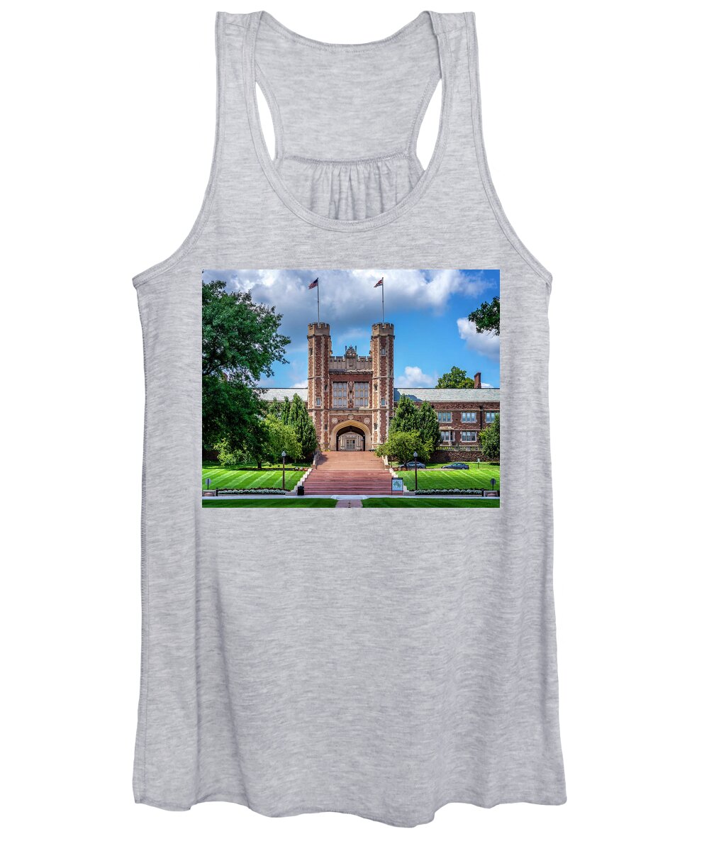 Brookings Hall Women's Tank Top featuring the photograph Brookings Hall - Washington University St. Louis MO_DSC0375_16 by Greg Kluempers
