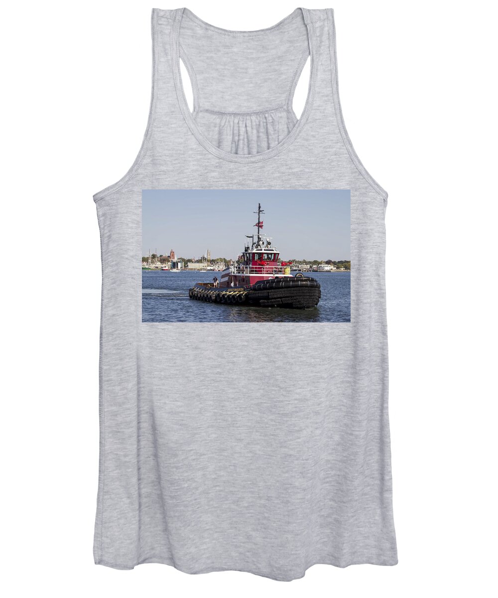 Tugboat Women's Tank Top featuring the photograph Buckley McAllister by Nautical Chartworks
