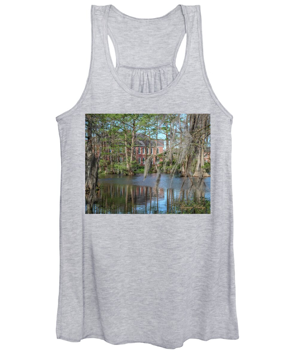  Women's Tank Top featuring the photograph Burke Hall Cypress Lake by Gregory Daley MPSA