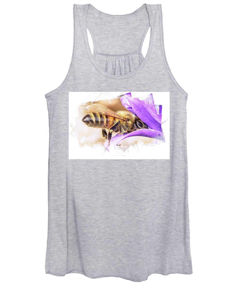 Bee Women's Tank Top featuring the photograph Busy As A Bee by Jennifer Grossnickle