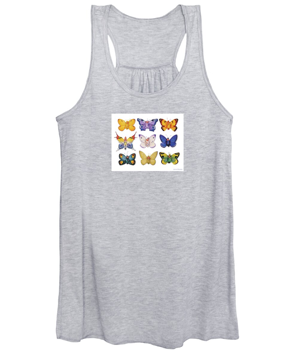 Butterfly Women's Tank Top featuring the photograph Butterfly Babies by Anne Geddes